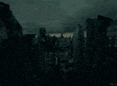 an aerial view of a city with the word polyci on the bottom left