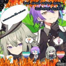 rui and rene say ruinene sucks on a picture