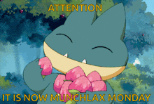 Munchlax Munchlax Monday GIF - Munchlax Munchlax Monday Pokemon Mondat GIFs