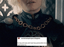 a picture of a man with a gold chain around his neck with a caption that says world championpeccobagnaia