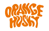 a logo that says orange husky in orange on a white background