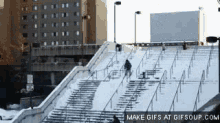 Skiing In Downtown Detroit - Detroit GIF - Detroit Downtown Skiing GIFs