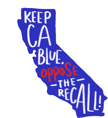 Keep Ca Blue Oppose The Recall Sticker - Keep Ca Blue Oppose The Recall Recall Stickers