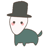 a cartoon character wearing a top hat and a green coat