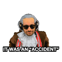 a man wearing headphones and a wig says it was an accident