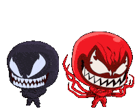 Sticking Tongue Out At Each Other Venom Sticker - Sticking Tongue Out At Each Other Venom Carnage Stickers