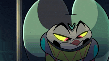 a cartoon drawing of a clown with a heart on his head