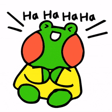 frog laughing