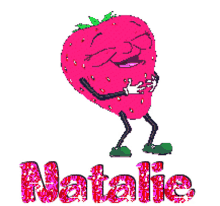 natalie strawberry text name laughing