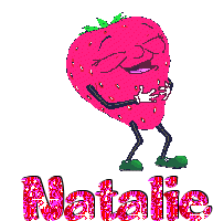 Natalie Strawberry Sticker - Natalie Strawberry Text Stickers