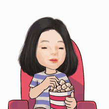 Jagyasini Eating Popcorn GIF