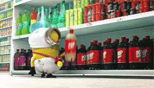 Minion Explodes Soda GIF - Despicable Me Minions Baby GIFs