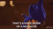 thats a sonic boom of a headache sonic the hedgehog sonic prime such a pain what a headache