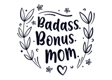 a black and white drawing of a badass bonus mom .