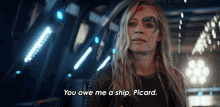 You Owe Me A Ship Picard Seven Of Nine GIF - You Owe Me A Ship Picard Seven Of Nine Jeri Ryan GIFs