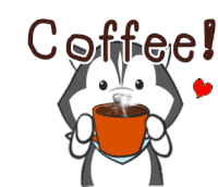 Cup Coffee Sticker - Cup Coffee Husky Stickers