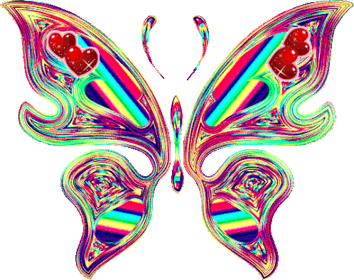 Butterfly Hearts Sticker - Butterfly Hearts Love Stickers