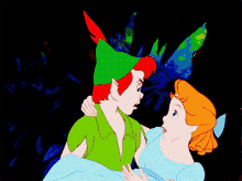 Wendy And Peter Pan Carry GIF - Wendy And Peter Pan Carry Smile GIFs
