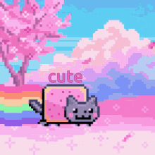 Nyan Cat Cat GIF - Nyan Cat Cat Running GIFs