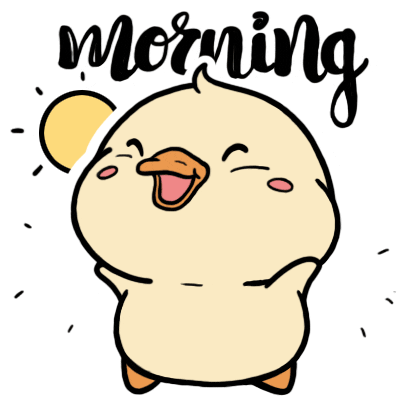 Morning Chick Sticker - Morning Chick Happy Stickers