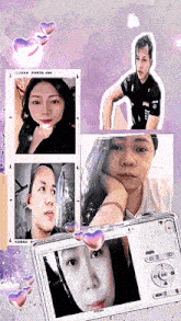a kodak camera shows a collage of four pictures of people