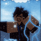 a cartoon of a person with a xd on their face