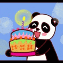 Panda Cake GIF - Panda Cake Celebration GIFs