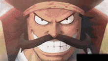 a close up of a man with a mustache and a hat
