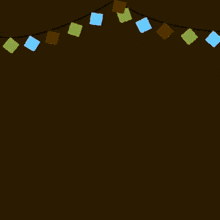 arabic writing on a dark brown background with squares