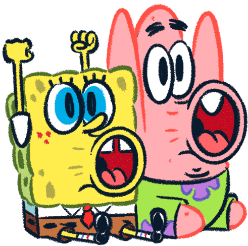 Spongebob Jiayou Sticker - Spongebob Jiayou Spongebob Cheering Stickers