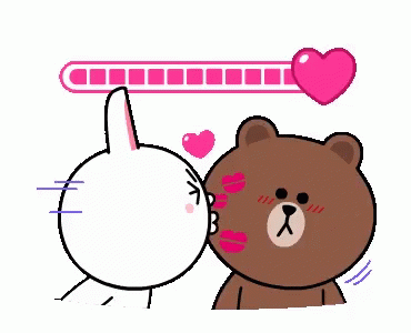 Cony And Brown Love Sticker - Cony And Brown Love Kiss - Discover ...