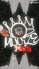 a picture of a man with a crown and the word muove on it