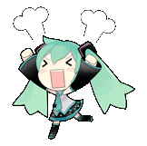 a cartoon of a girl with headphones on her head is angry .