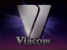 a purple background with the viacom logo