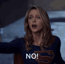 No Supergirl GIF - No Supergirl Melissa Benoist GIFs