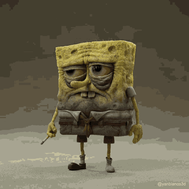spongebob tired