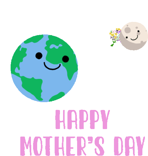 Happy Mothers Day Mother Earth Sticker - Happy Mothers Day Mothers Day Mother Earth Stickers