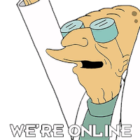 We'Re Online Professor Hubert J Farnsworth Sticker - We'Re Online Professor Hubert J Farnsworth Futurama Stickers