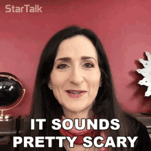 It Sounds Pretty Scary Sara Seager GIF - It Sounds Pretty Scary Sara Seager Startalk GIFs