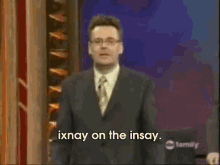 No Sin, Kthx GIF - Whose Line Is It Anyway Ixnay Pig Latin GIFs