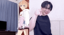 a picture of a girl next to a picture of a man