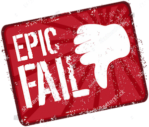 Epic Fail Fail Sticker - Epic Fail Fail Thumbs Down Stickers