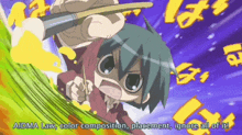 a cartoon of a boy holding a brush with the words aidma law color composition placement ignore all of it below him