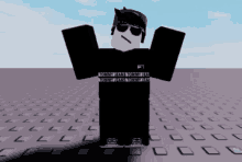 a roblox character wearing a tommy jeans shirt