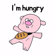 pig pink piggy cute i%27m hungry