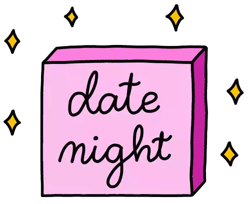 Date Night Cita Sticker - Date Night Cita Party Stickers