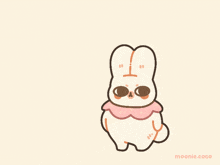 an illustration of a sleeping rabbit with the words good night