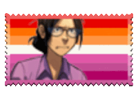 a stamp with a picture of a man with glasses and a rainbow flag behind him .