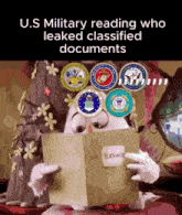 a cartoon character is reading a book titled terence