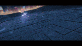 a person in a futuristic suit is standing on a brick floor